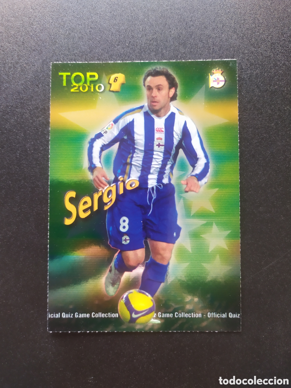 Cromos de f&uacute;tbol: Mundicromo fichas Liga 2009 2010 09 10 Sergio top brillo verde n&deg; 588 Deportivo Coru&ntilde;a