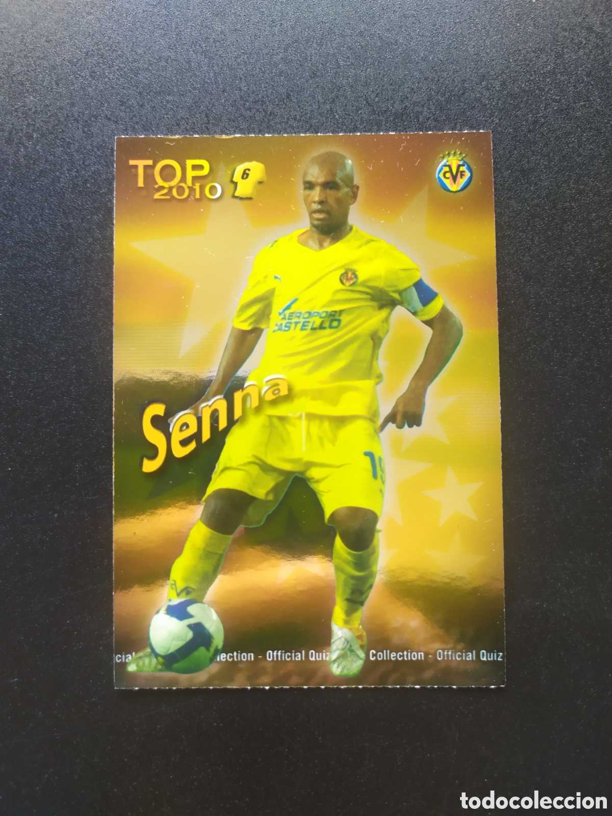 Cromos de f&uacute;tbol: Mundicromo fichas Liga 2009 2010 09 10 Senna top brillo dorado n&deg; 587 Villarreal