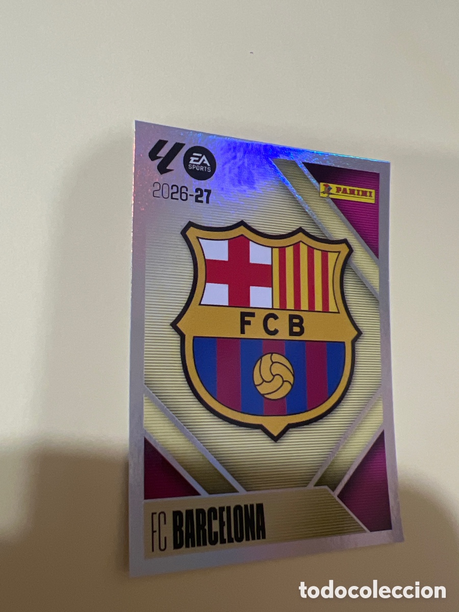 Cromos de f&uacute;tbol: C4464. N&deg;1 FC Barcelona Escudo Liga Este 26/27