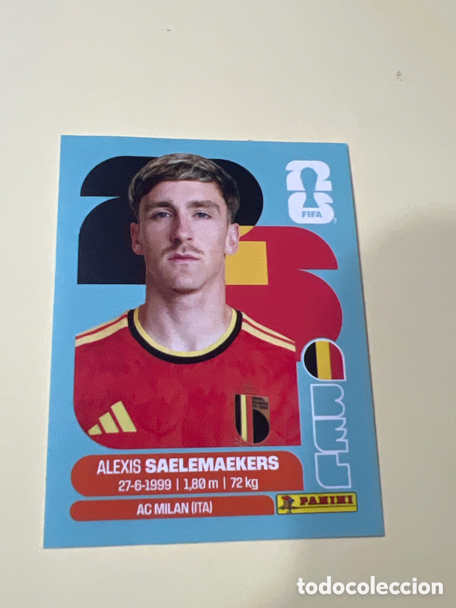Cromos de f&uacute;tbol: C4547. Saelemaekers B&eacute;lgica BEL 12 Sticker Mundial 2026 FIFA World Cup / Sin pegar