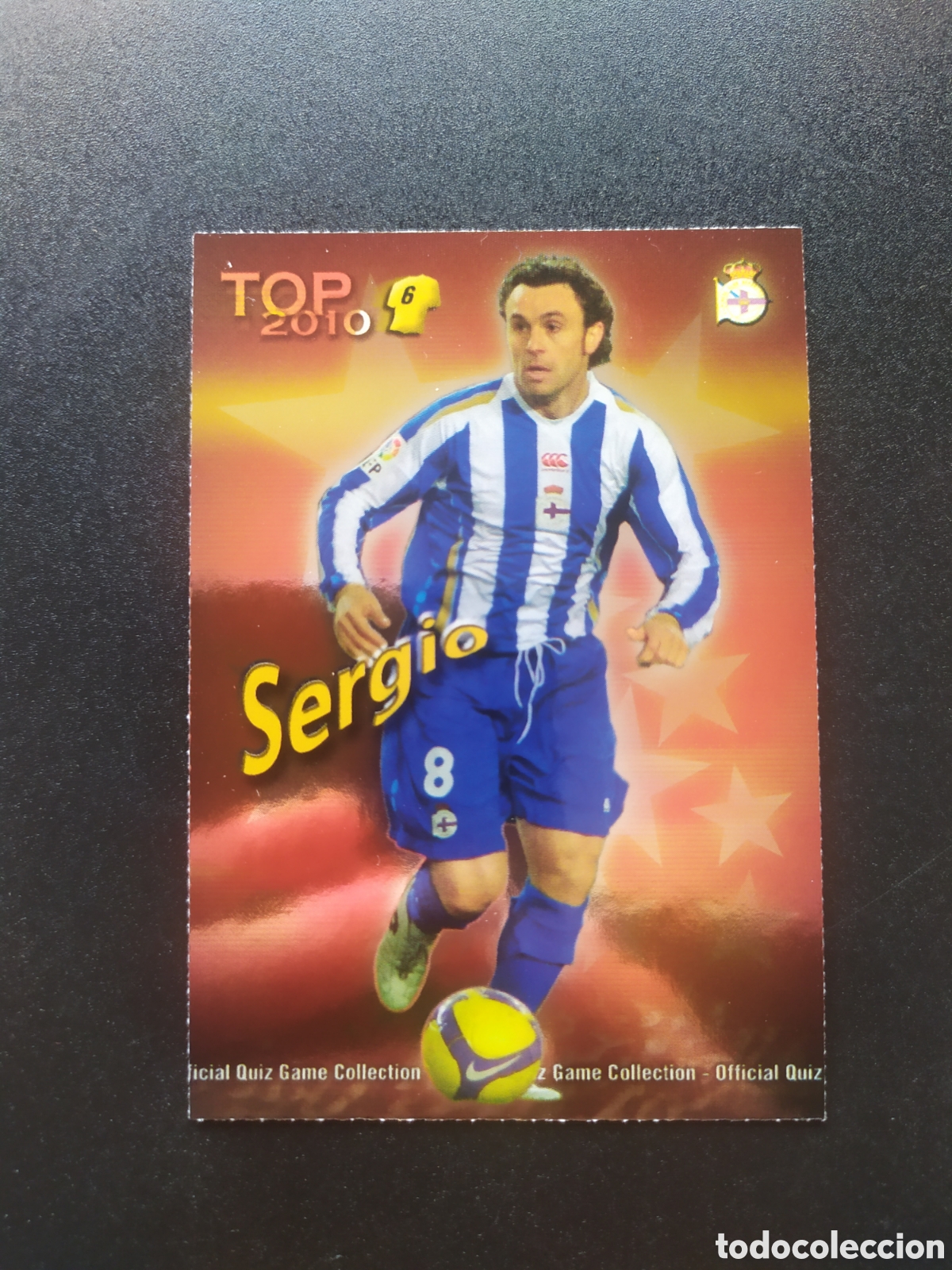 Cromos de f&uacute;tbol: Mundicromo fichas Liga 2009 2010 09 10 Sergio top brillo rojo n&deg; 588 Deportivo Coru&ntilde;a