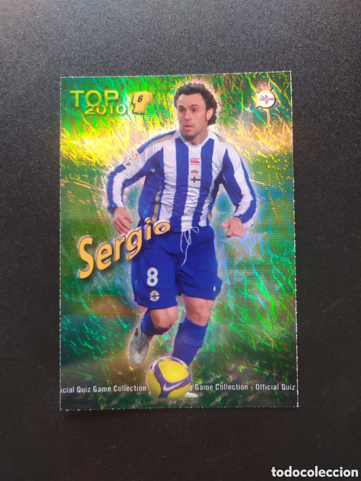 Cromos de f&uacute;tbol: Mundicromo fichas Liga 2009 2010 09 10 Sergio top brillo jaspeado n&deg; 588 Deportivo Coru&ntilde;a