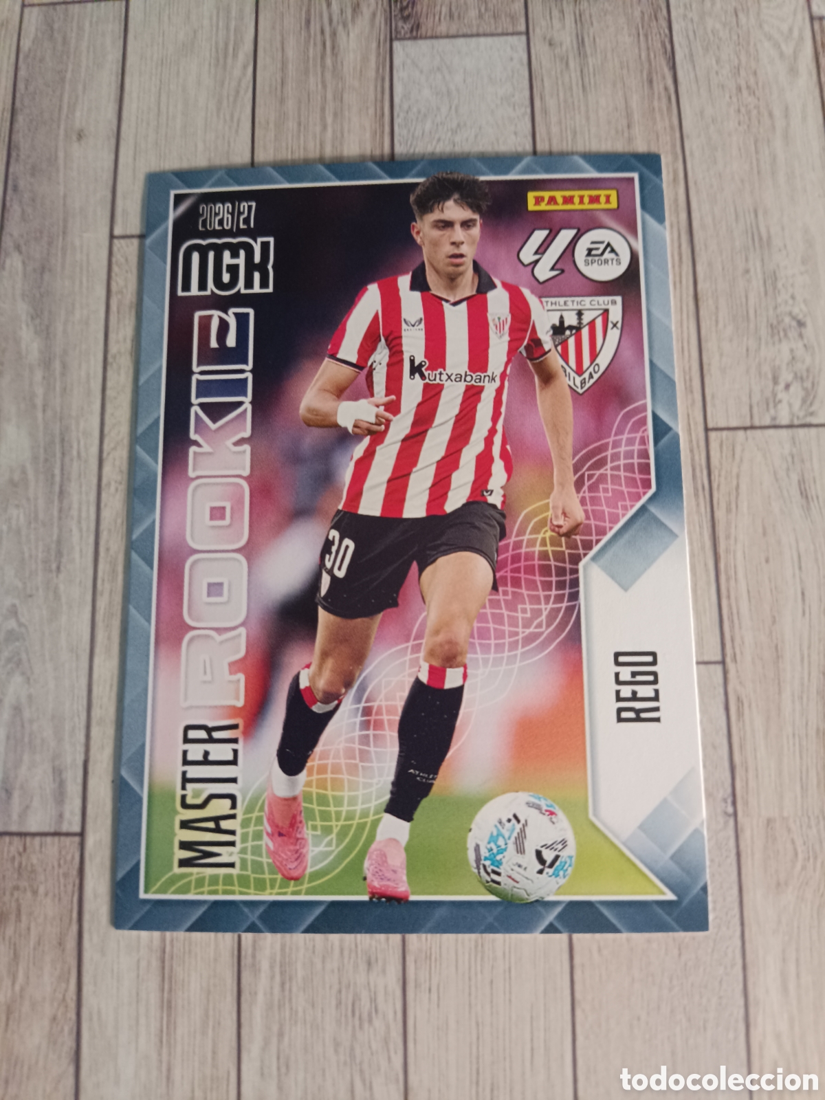 Cromos de f&uacute;tbol: 418 REGO ATHLETIC DE BILBAO MASTER ROOKIE MEGACRACKS MGK 26 27 PANINI 2026 2027