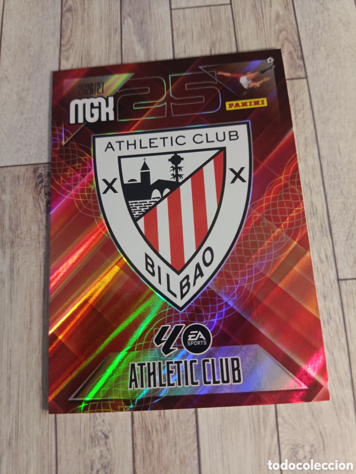 Cromos de f&uacute;tbol: 37 ESCUDO ATHLETIC DE BILBAO MEGACRACKS MGK 26 27 PANINI 2026 2027
