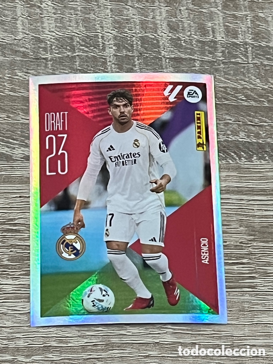 Football Stickers: Cromo de liga este 2026/27. Asencio. N1 secci&oacute;n draft N1