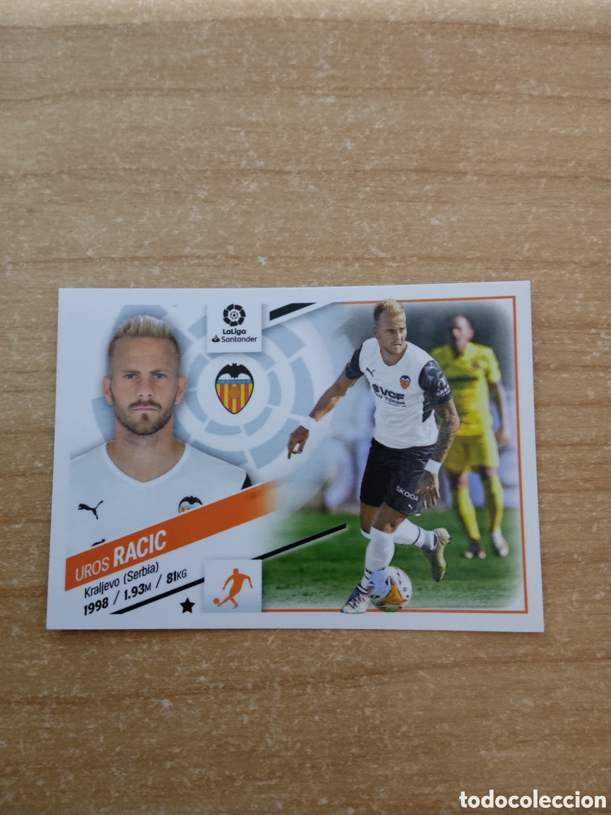 Cromos de f&uacute;tbol: 13 UROS RACIC VALENCIA LIGA ESTE 2022 2023