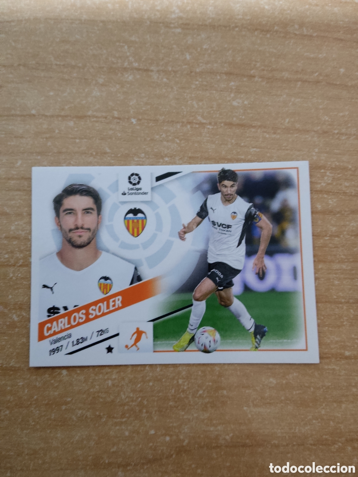 Cromos de f&uacute;tbol: 14 CARLOS SOLER VALENCIA LIGA ESTE 2022 2023