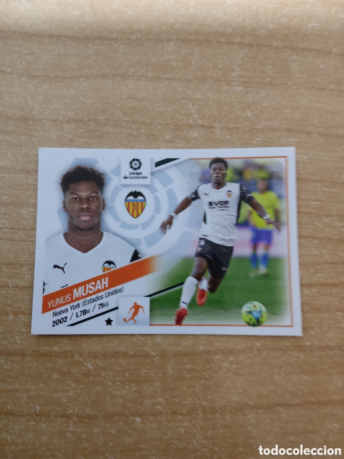 Cromos de f&uacute;tbol: 16 YUNUS MUSAH VALENCIA LIGA ESTE 2022 2023
