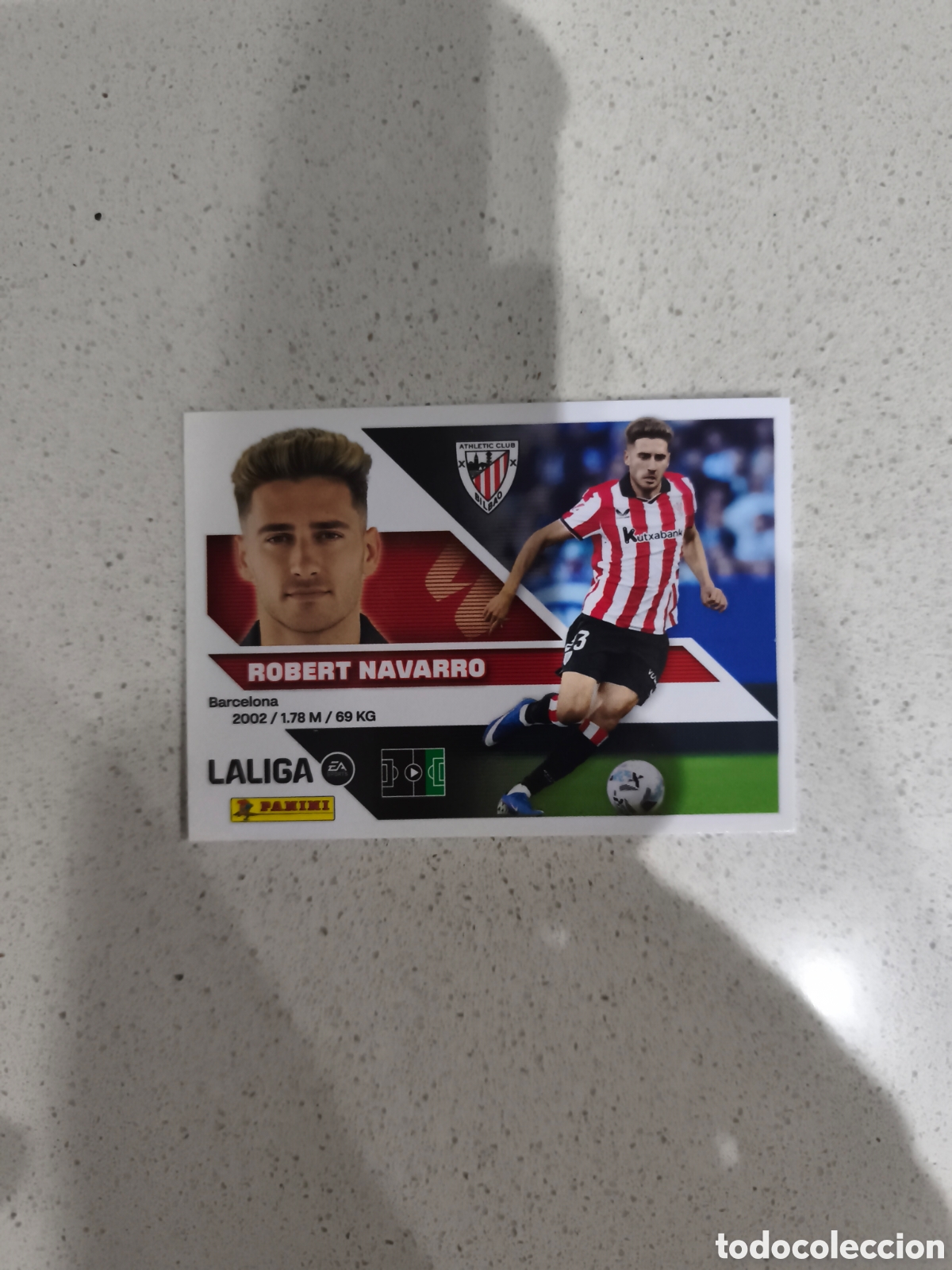 Cromos de f&uacute;tbol: CROMO N&Uacute;MERO 17A ROBERT NAVARRO ATHLETIC CLUB DE BILBAO. LIGA ESTE 26/27. PANINI.