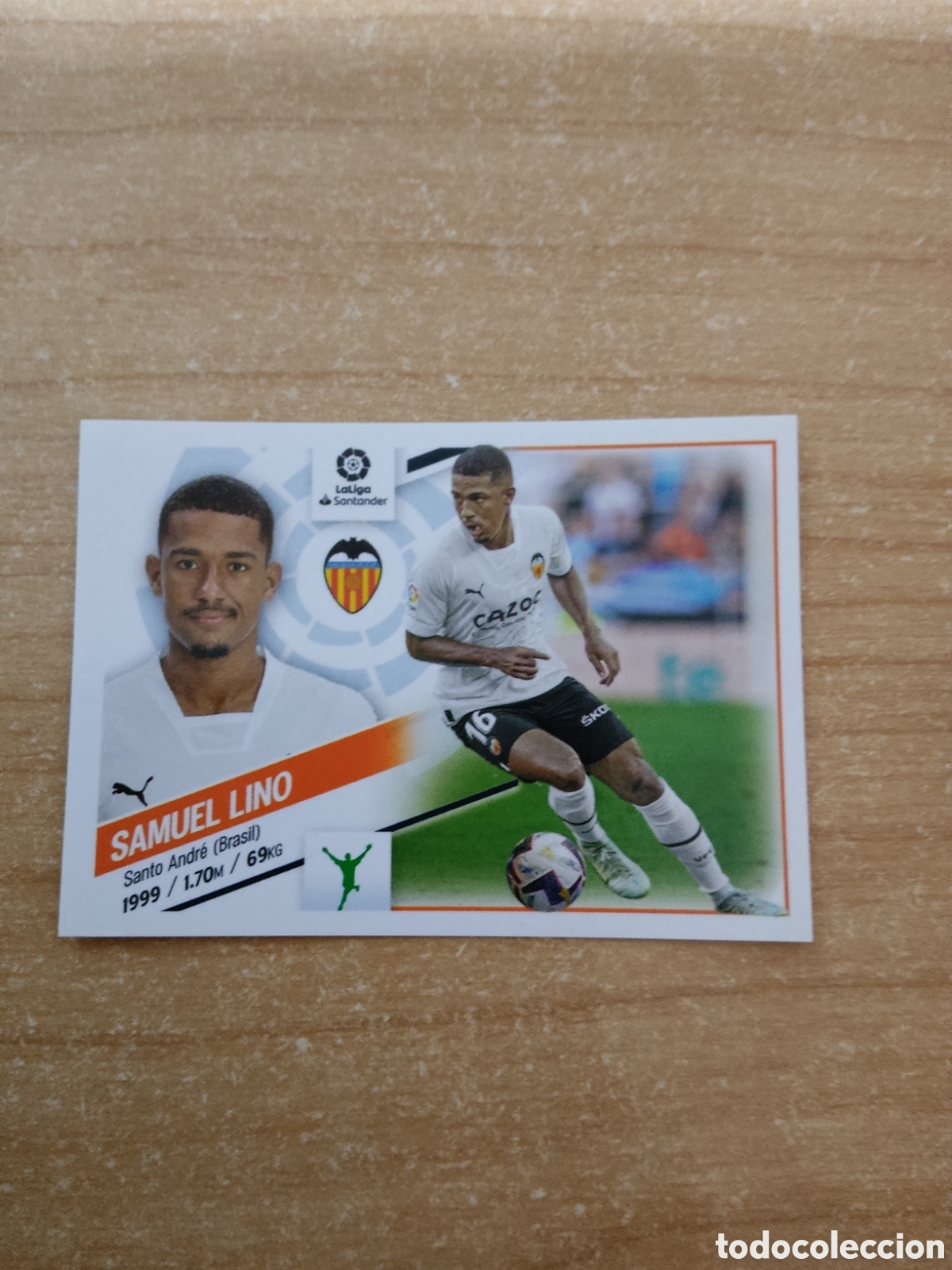 Fu&szlig;ball-Sticker: 17 BIS SAMUEL LINO VALENCIA LIGA ESTE 2022 2023