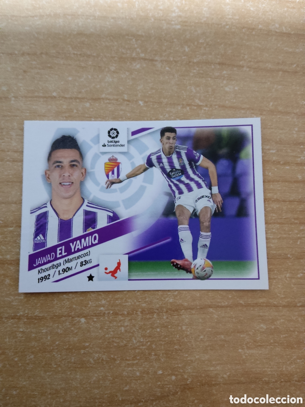 Cromos de f&uacute;tbol: 8 JAWAD EL YAMIQ REAL VALLADOLID LIGA ESTE 2022 2023
