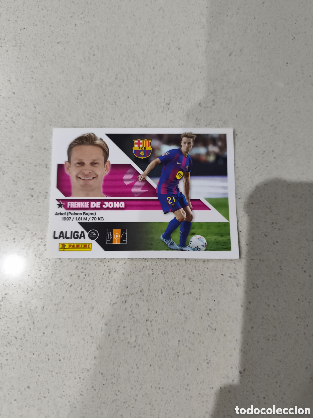 Football Stickers: CROMO N&Uacute;MERO 12 DE JONG FC BARCELONA. LIGA ESTE 26/27. PANINI.