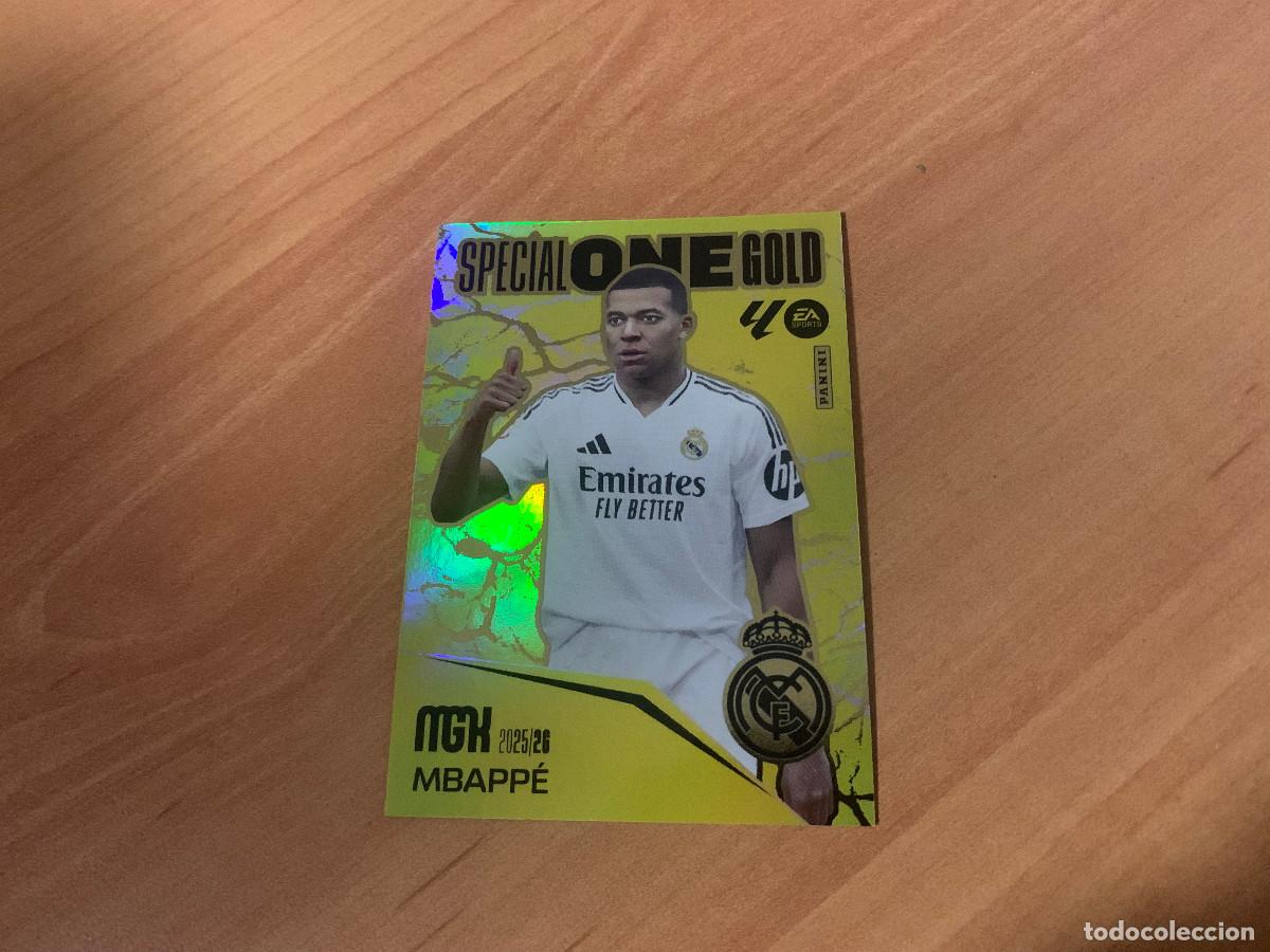 Football Stickers: MBAPPE SPECIAL ONE GOLD MEGACRACKS 2025 2026 PANINI