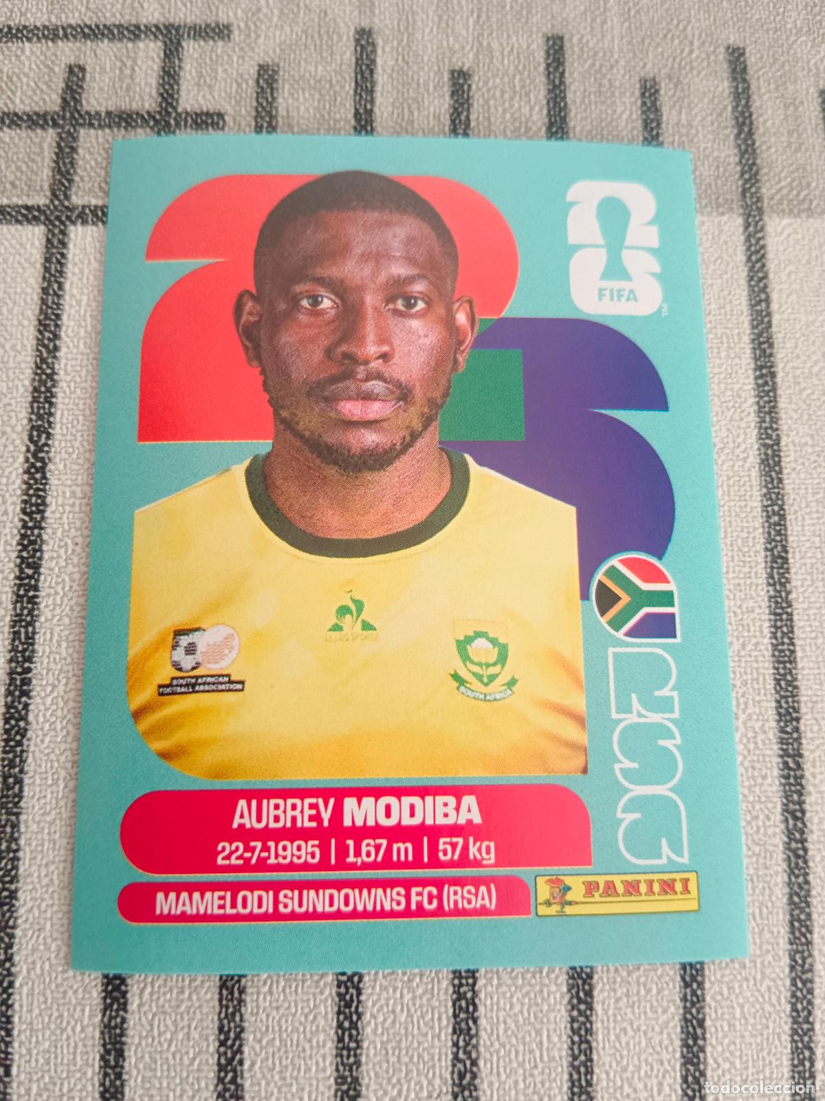 Cromos de f&uacute;tbol: MUNDIAL 2026 ESTADOS UNIDOS USA MEXICO MEJICO CANADA RSA 4 RSA4 AUBREY MODIBA SUD&Aacute;FRICA FIFA