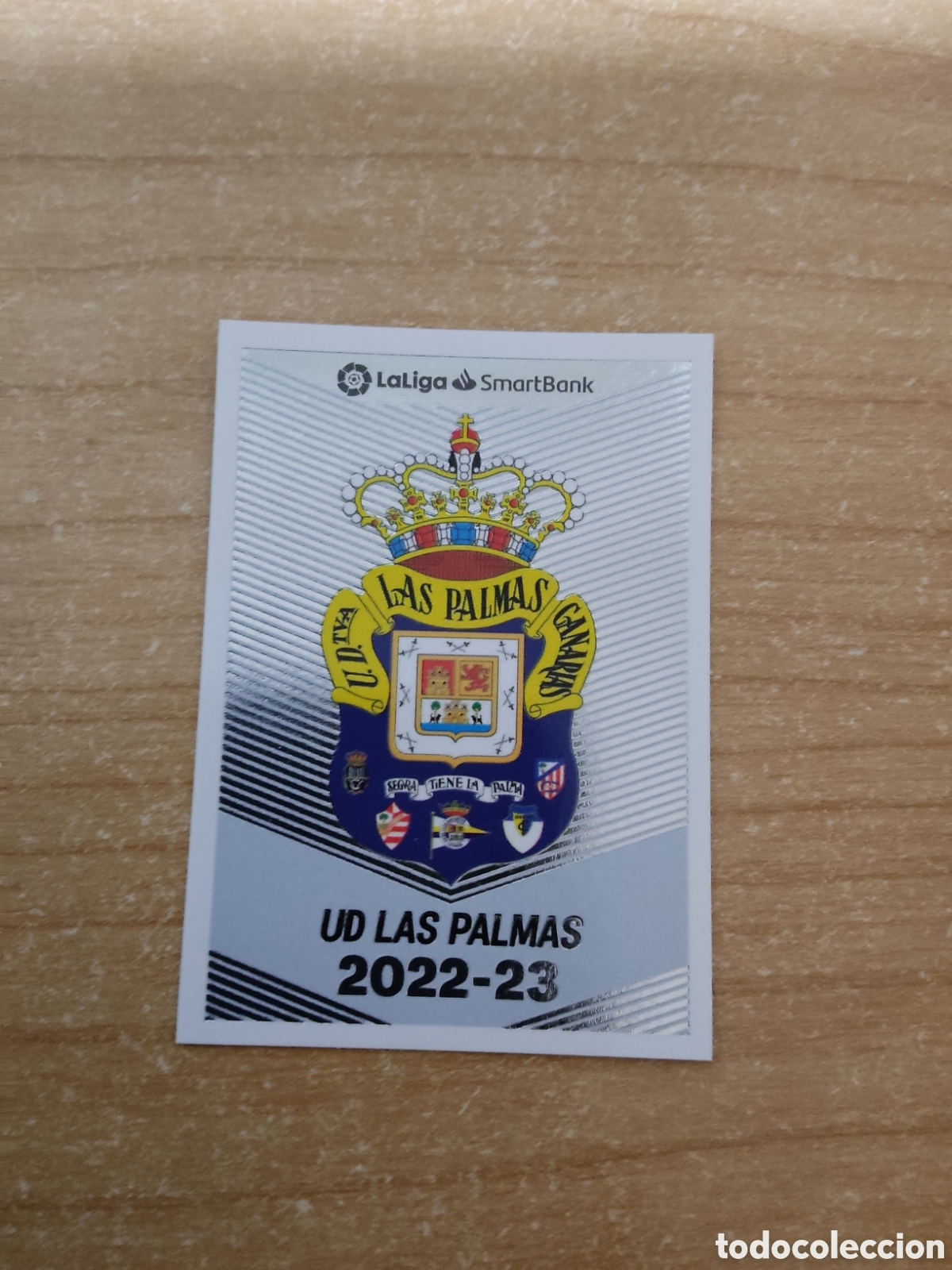 Cromos de f&uacute;tbol: 10 ESCUDO UD LAS PALMAS LIGA ESTE 2022 2023