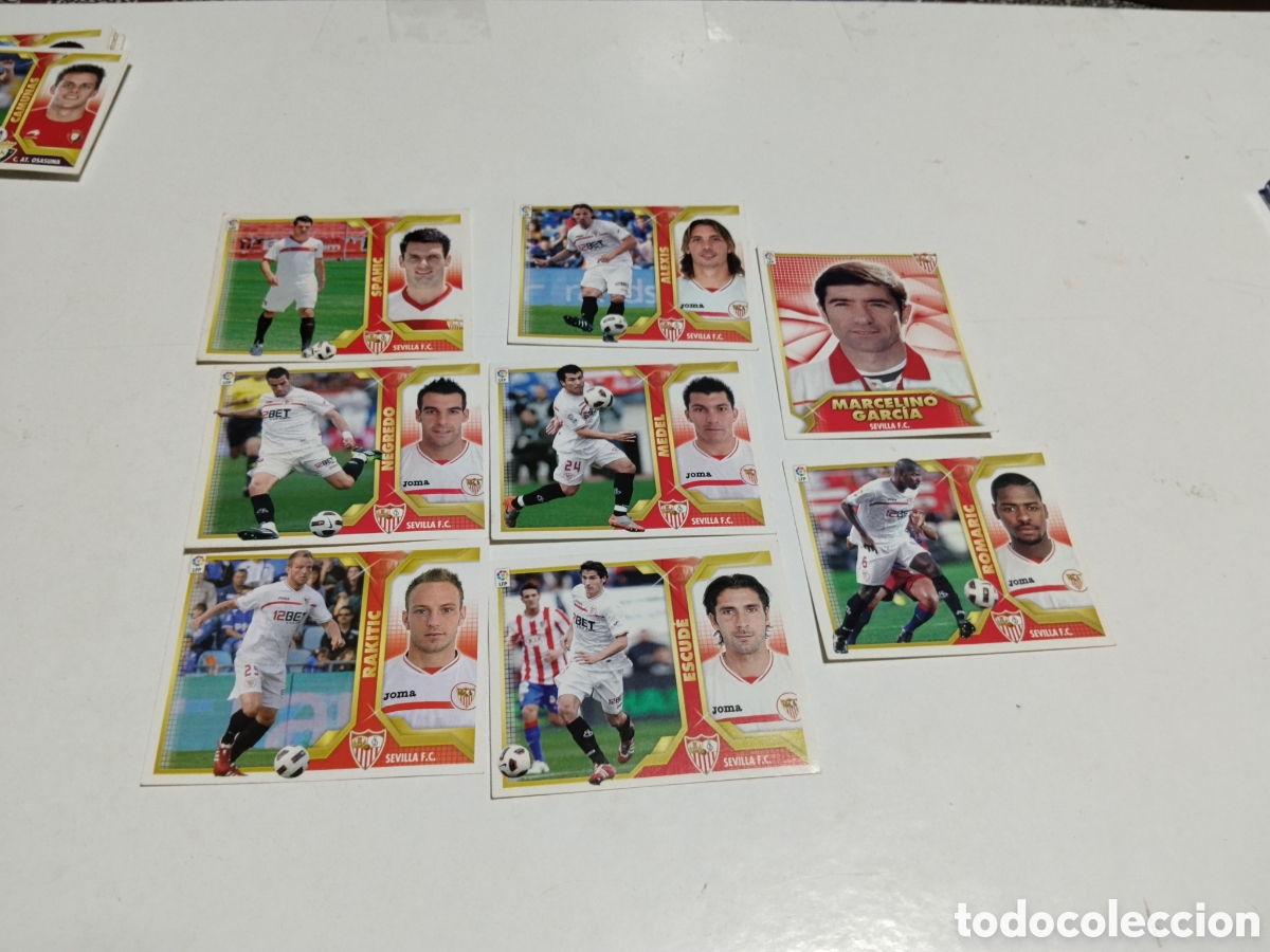 Cromos de f&uacute;tbol: 8 Cromos Sevilla F.C. 2011-2012