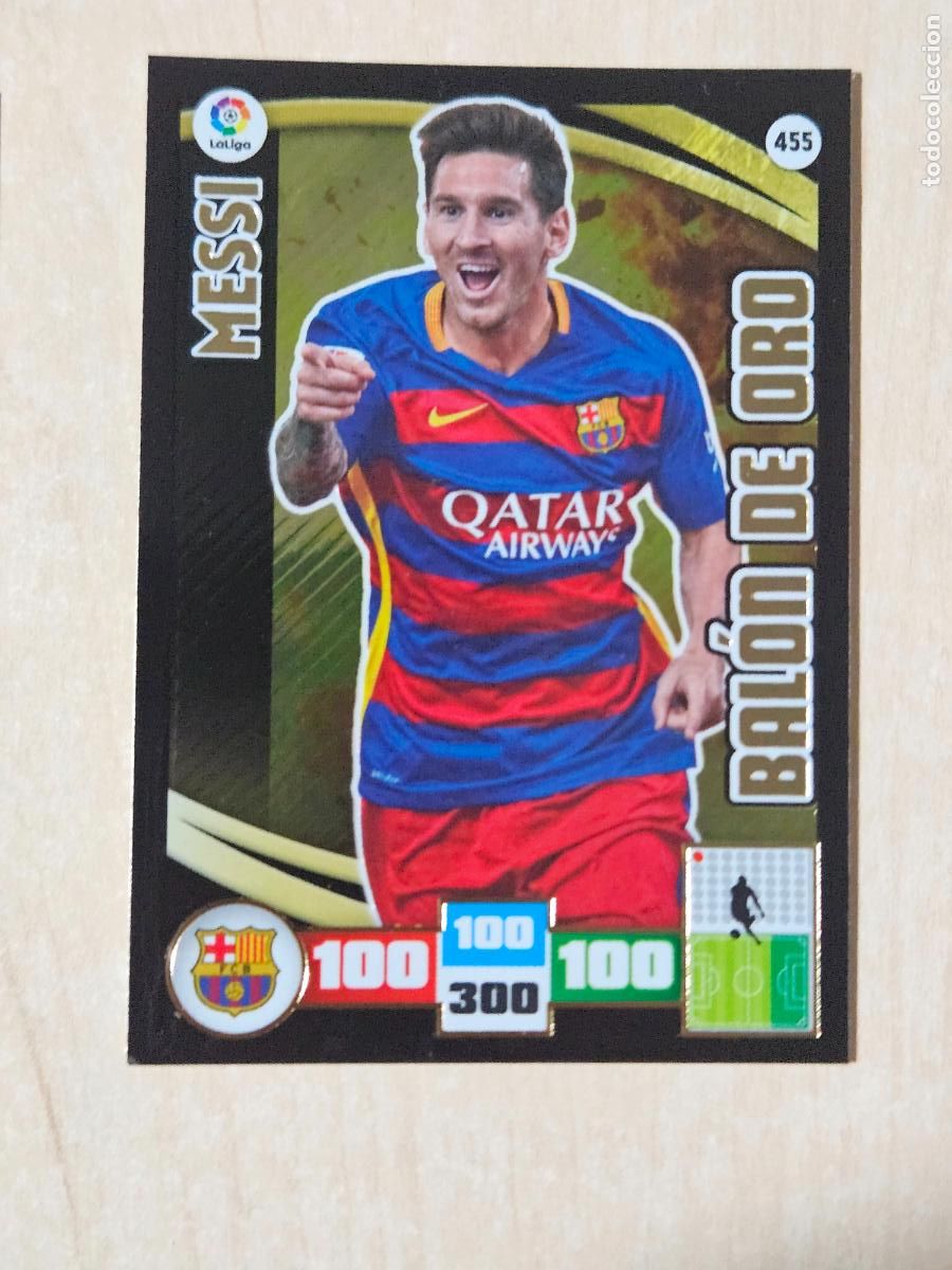Cromos de f&uacute;tbol: FICHA N&ordm; 455 MESSI - ADRENALYN 15 16 - PANINI 2015 - 16 - CROMO - BALON DE ORO