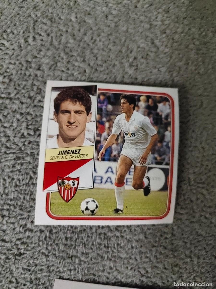 Cromos de f&uacute;tbol: EDICIONES ESTE 89 90 JIMENEZ SEVILLA F.C. 1989 1990 DESPEGADO RECUPERADO ALBUM AAQ