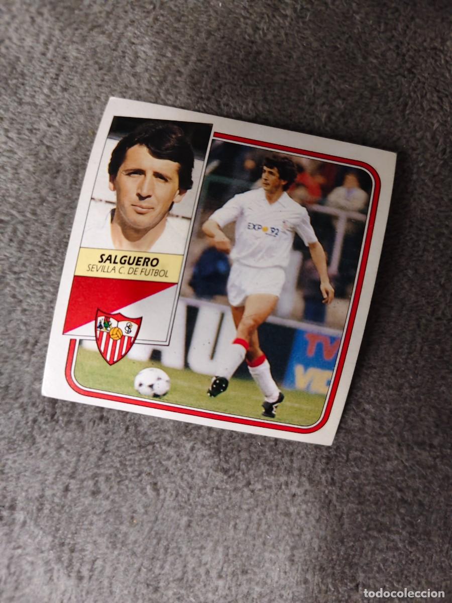 Football Stickers: EDICIONES ESTE 89 90 SALGUERO SEVILLA F.C. 1989 1990 DESPEGADO RECUPERADO ALBUM AAQ