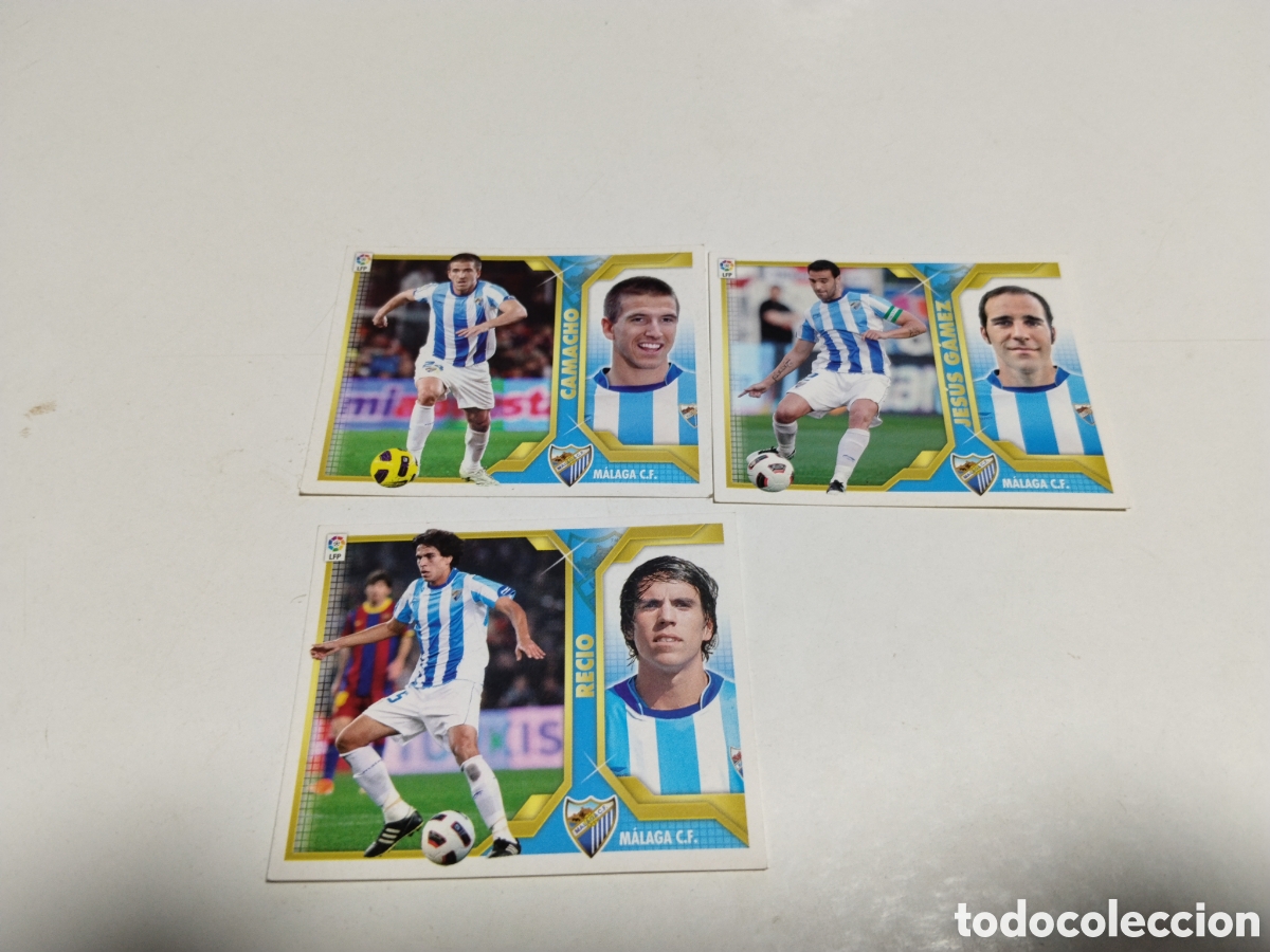 Cromos de f&uacute;tbol: 3 Cromos M&aacute;laga C.F 2011-2012