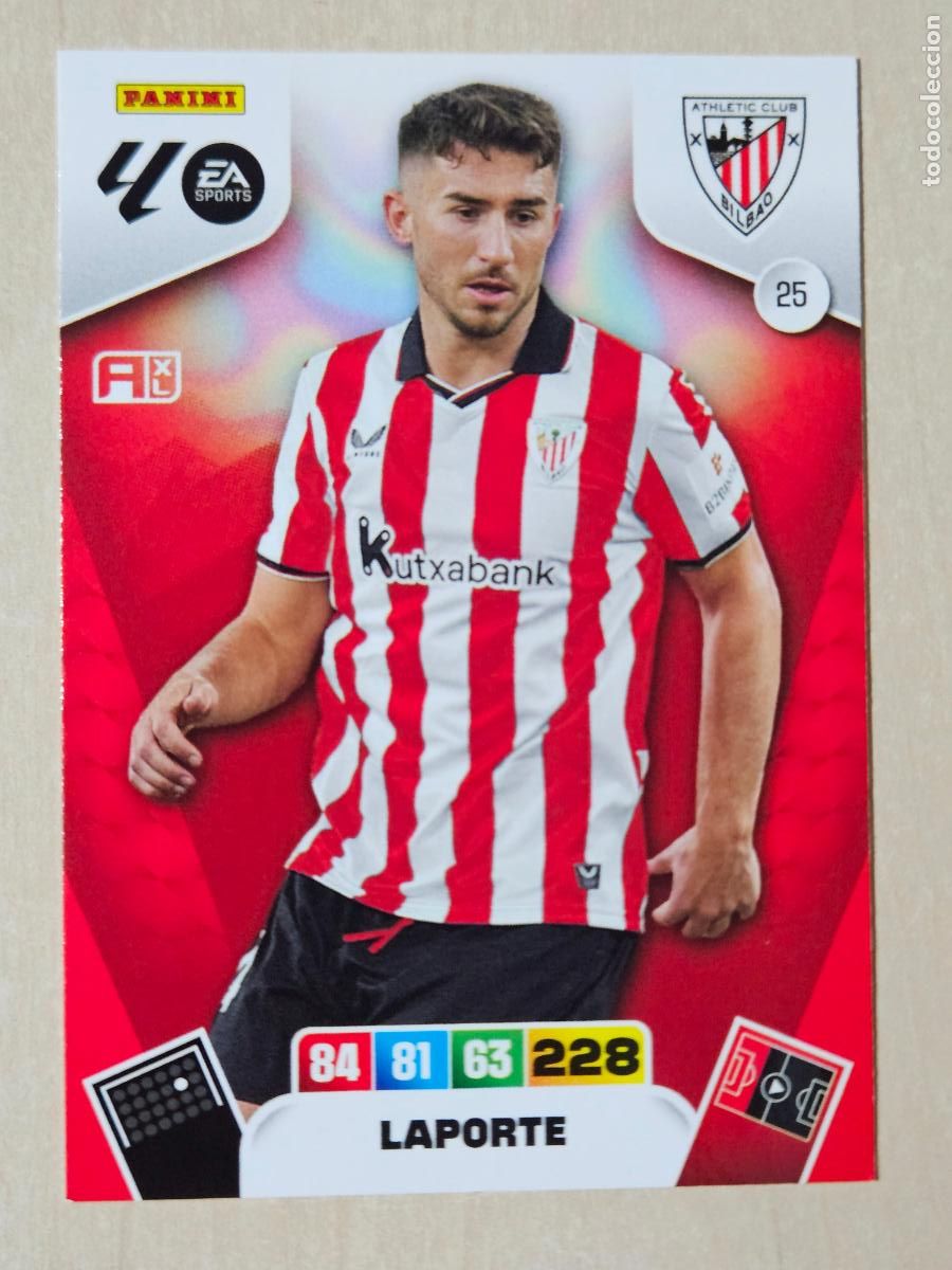 Cromos de f&uacute;tbol: FICHA N&ordm; 25 LAPORTE - ADRENALYN 25 26 - PANINI 2025 - 26 - CROMO - ATHLETIC DE BILBAO