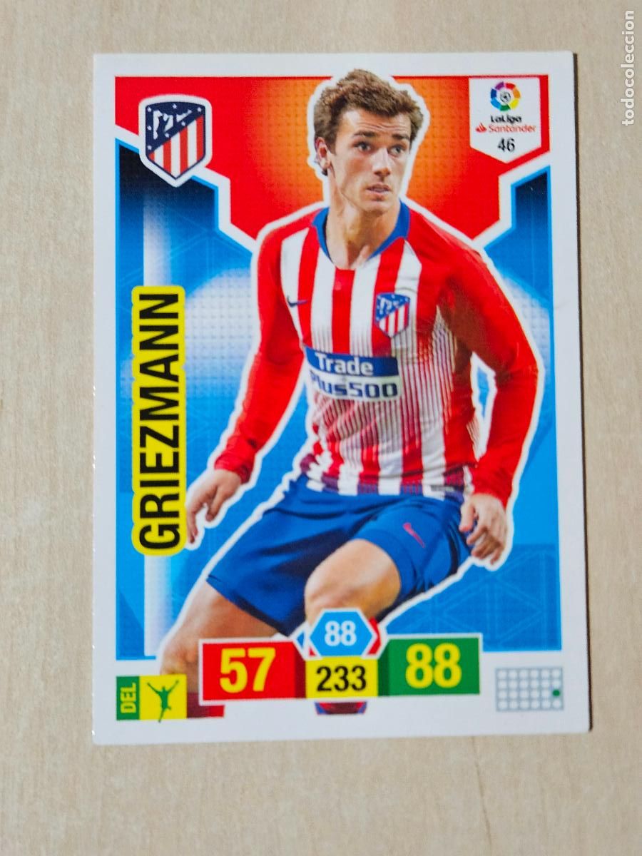 Cromos de f&uacute;tbol: FICHA N&ordm; 46 GRIEZMANN - ADRENALYN 18 19 - PANINI 2018 - 19 - CROMO - ATLETICO DE MADRID