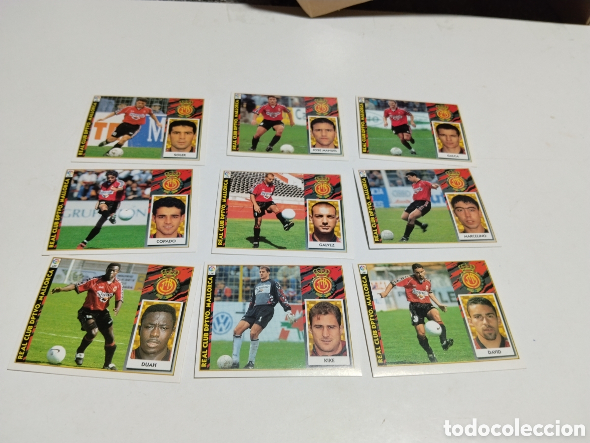 Cromos de f&uacute;tbol: 9 Cromos Real Club Deportivo Mallorca 1997-1998