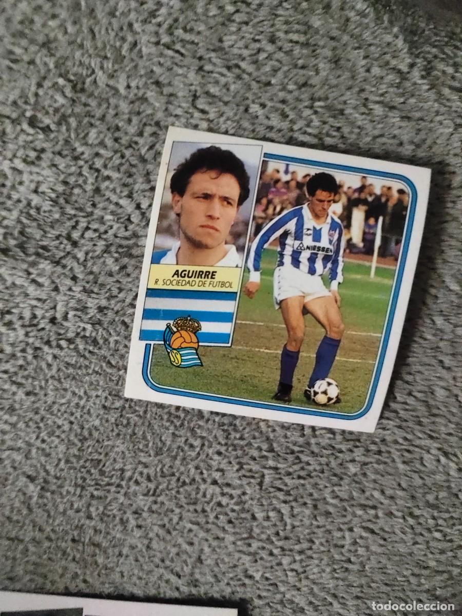 Cromos de f&uacute;tbol: EDICIONES ESTE 89 90 AGUIRRE REAL SOCIEDAD 1989 1990 DESPEGADO RECUPERADO ALBUM AAQ