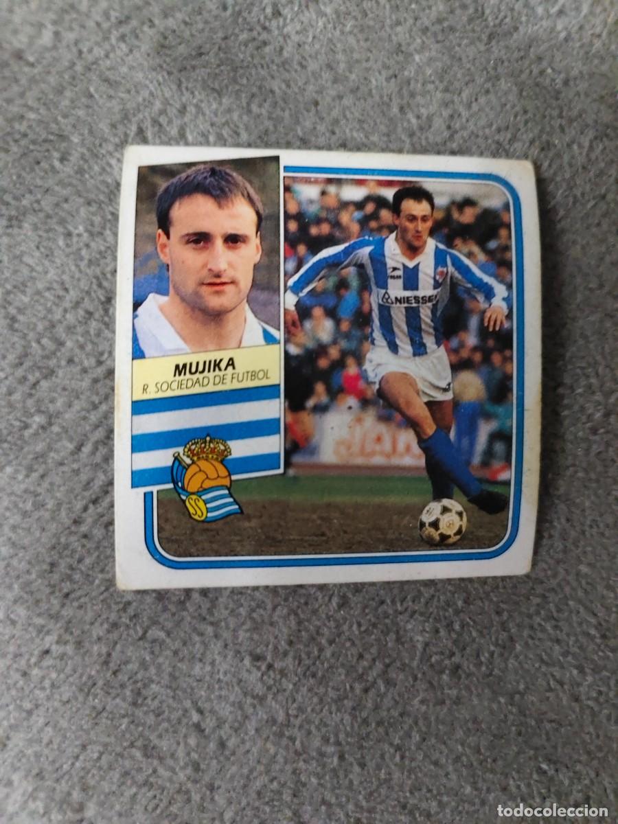 Cromos de f&uacute;tbol: EDICIONES ESTE 89 90 MUJIKA REAL SOCIEDAD 1989 1990 DESPEGADO RECUPERADO ALBUM AAQ