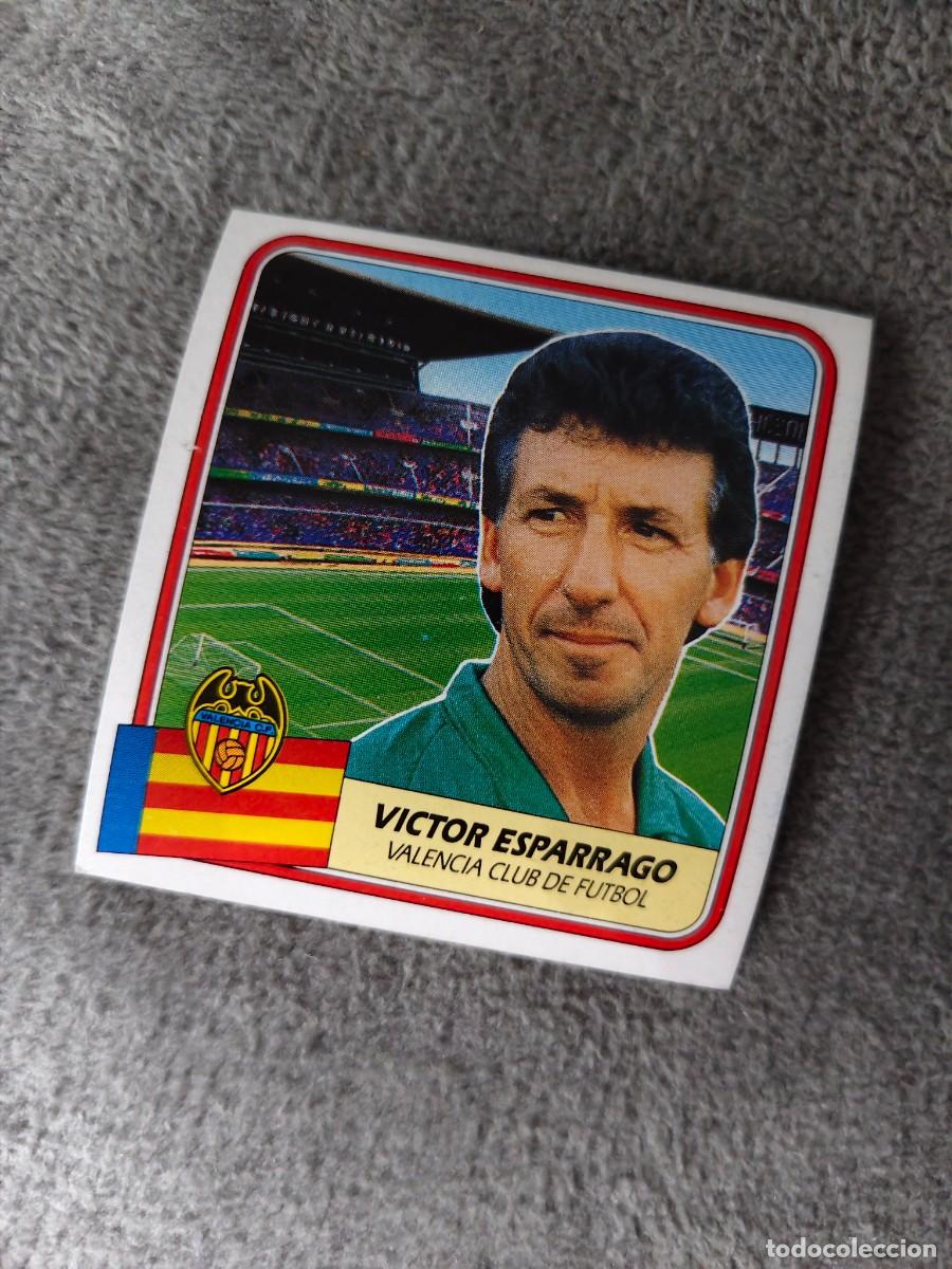Cromos de f&uacute;tbol: EDICIONES ESTE 89 90 VICTOR ESPARRAGO ENTRENADOR VALENCIA 1989 1990 DESPEGADO RECUPERADO ALBUM AAQ