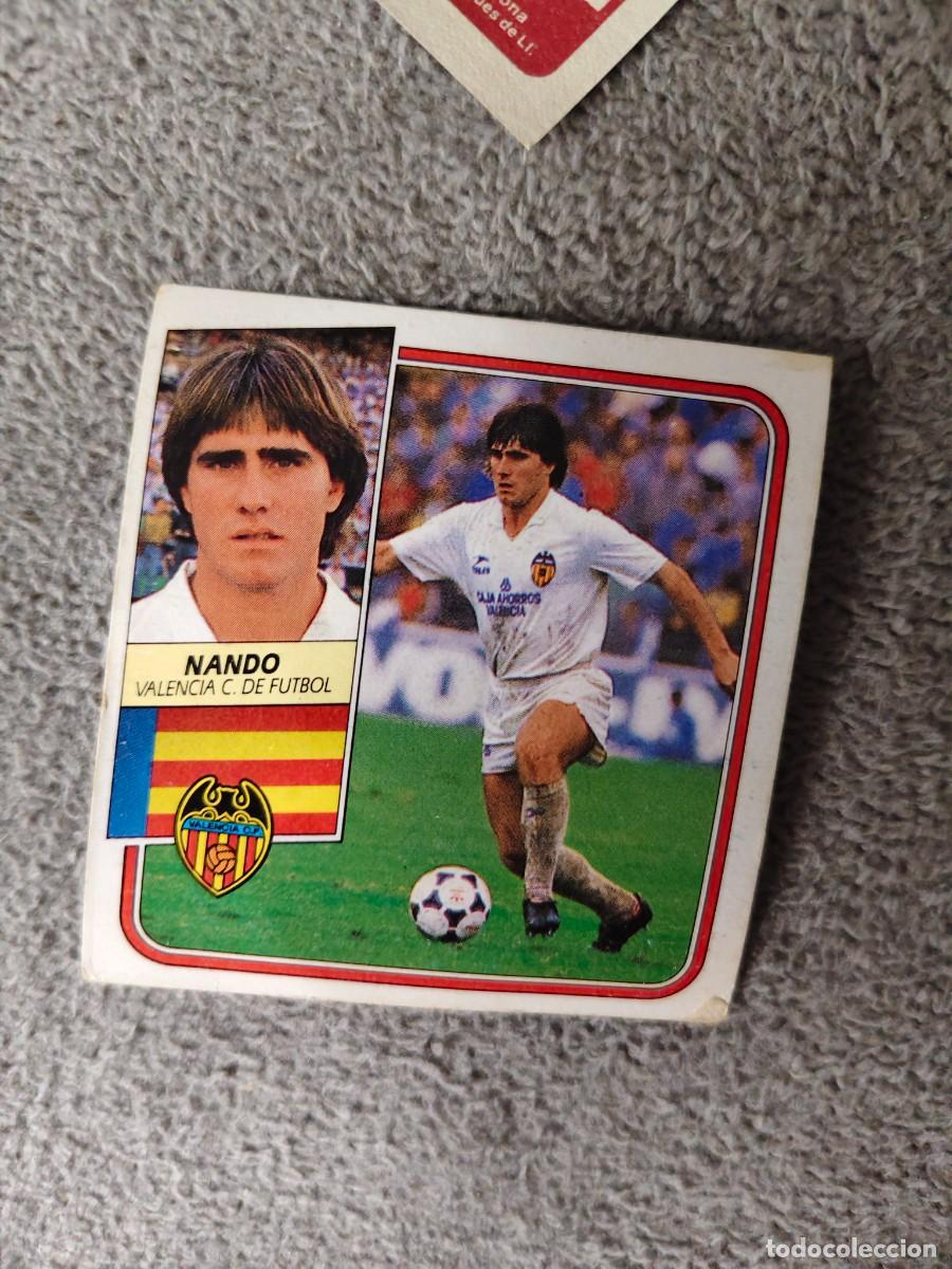 Cromos de f&uacute;tbol: EDICIONES ESTE 89 90 NANDO VALENCIA C.F. 1989 1990 DESPEGADO RECUPERADO ALBUM AAQ