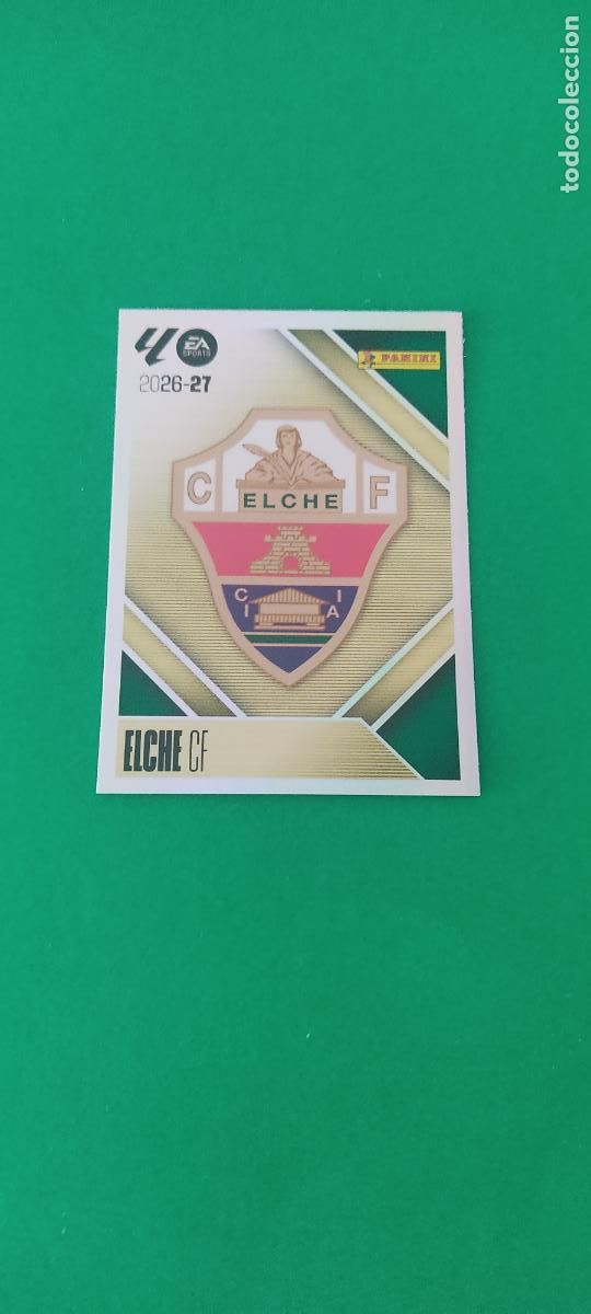 Cromos de f&uacute;tbol: CROMO FUTBOL ESCUDO ELCHE C.F. SIN PEGAR N&ordm; 1 LIGA ESTE 2026-2027/26-27 PANINI
