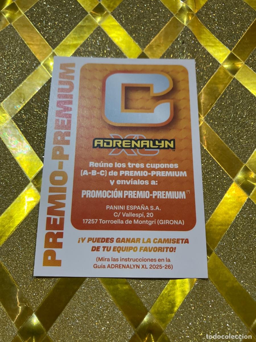 Cromos de f&uacute;tbol: CROMO DE FUTBOL LETRA C PREMIO PREMIUM ADRENALYN 2025 2026 PANINI !
