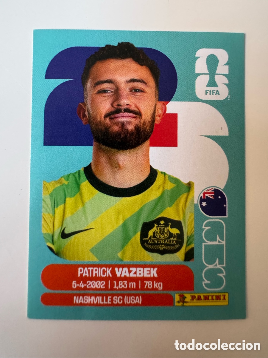 Figurine di Calcio: FIFA WORLD CUP 2026 STICKER PANINI &ndash; Patrick Vazbek &ndash; Australia AUS16