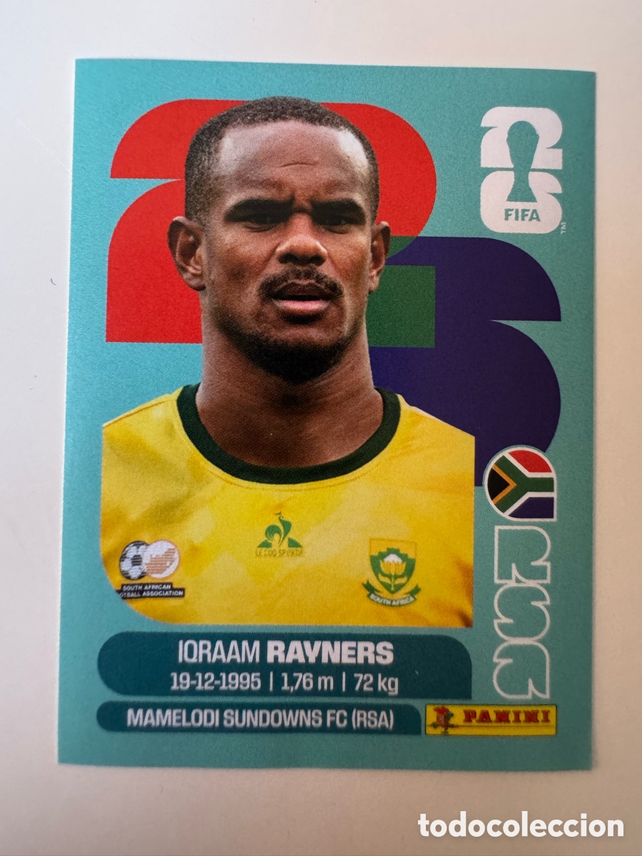 Figurine di Calcio: FIFA WORLD CUP 2026 STICKER PANINI &ndash; IORAAM RAVNERS &ndash; Sud&aacute;frica RSA18