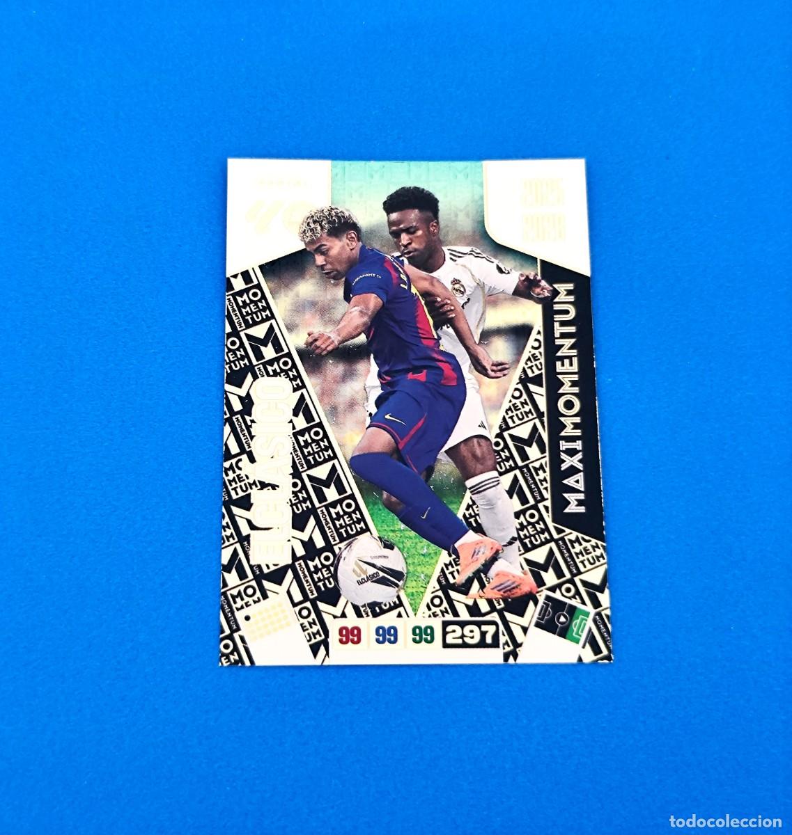 Cromos de f&uacute;tbol: Adrenalyn 2025 2026 / 25 26 Maxi Momentum El Cl&aacute;sico Vinicius Lamine Yamal