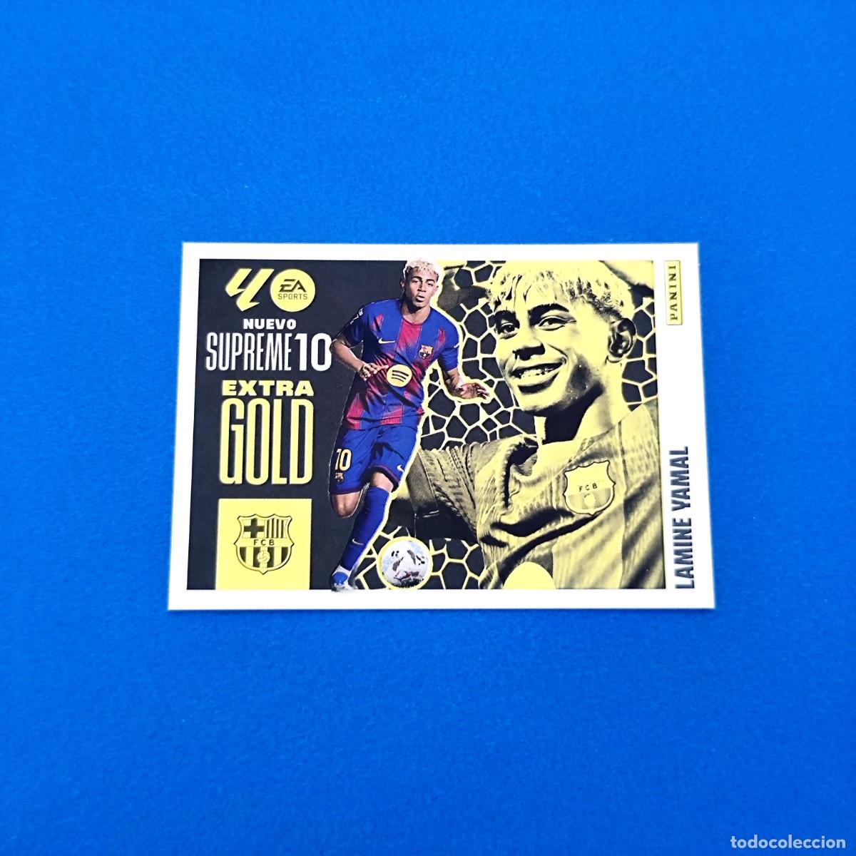 Cromos de f&uacute;tbol: Liga Este 2025 2026 / 25 26 Lamine Yamal Extra Gold Supreme 10 Barcelona
