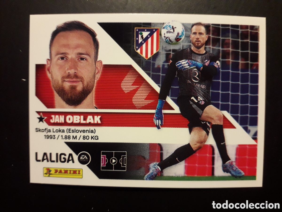 Cromos de f&uacute;tbol: OBLAK AT MADRID N&deg; 3 ED ESTE 2026 2027 26 27 SIN PEGAR PEDIDO M&Iacute;NIMO 3&euro;.