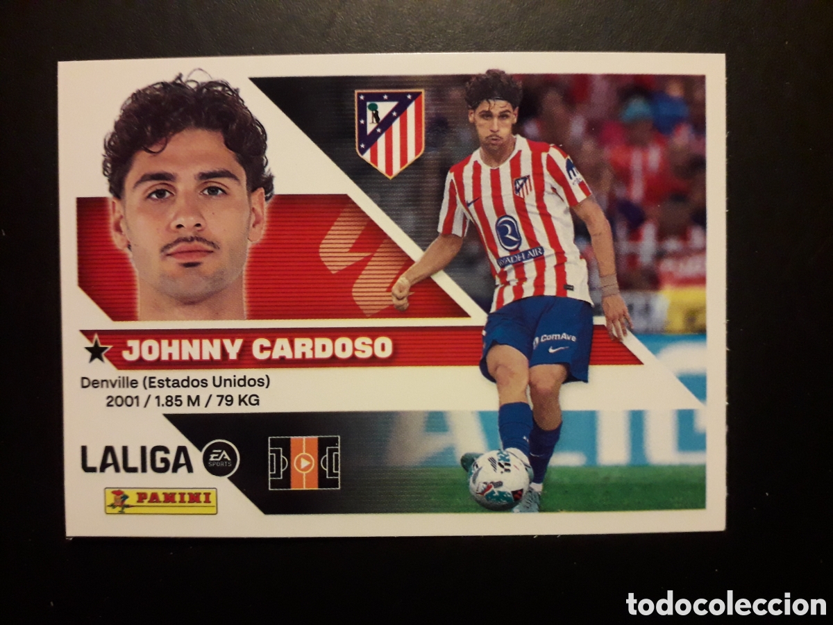 Cromos de f&uacute;tbol: JOHNNY CARDOSO AT MADRID N&deg; 13 ED ESTE 2026 2027 26 27 SIN PEGAR PEDIDO M&Iacute;NIMO 3&euro;