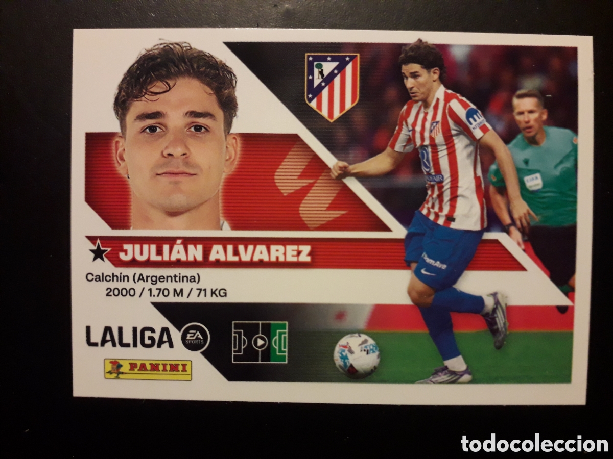 Cromos de f&uacute;tbol: JULI&Aacute;N &Aacute;LVAREZ AT MADRID N&deg; 20 ED ESTE 2026 2027 26 27 SIN PEGAR PEDIDO M&Iacute;NIMO 3&euro;