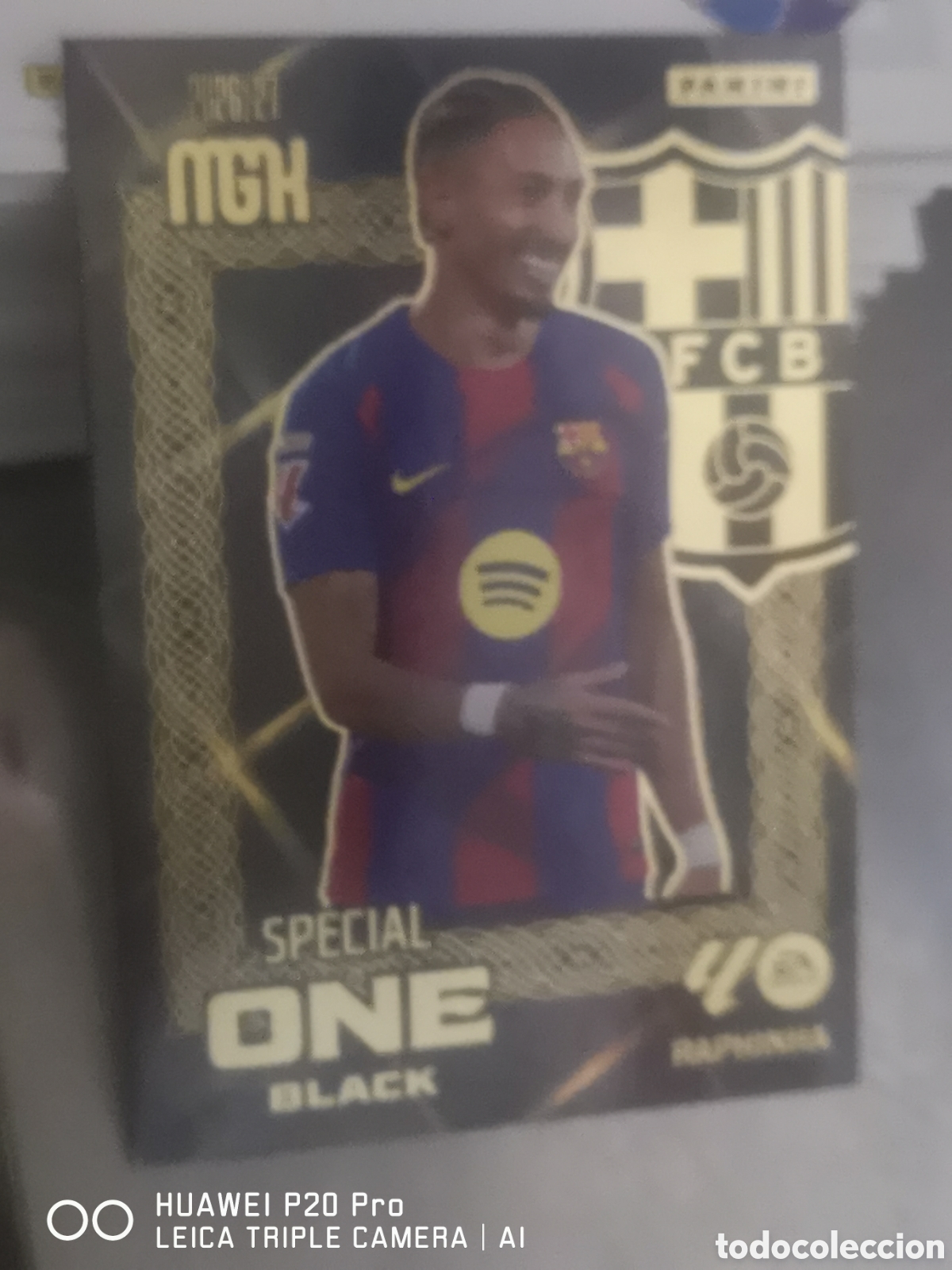Cromos de f&uacute;tbol: RAPHINHA SPECIAL ONE BLACK MEGACRACKS 2026 2027 26 27 BARCELONA