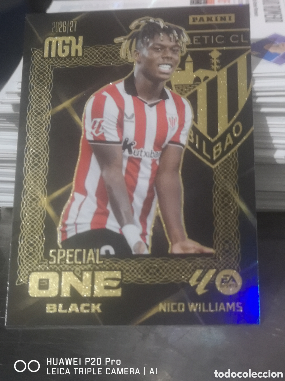 Cromos de f&uacute;tbol: NICO WILLIAMS SPECIAL ONE BLACK MEGACRACKS 2026 2027 26 27 ATHLETIC BILBAO