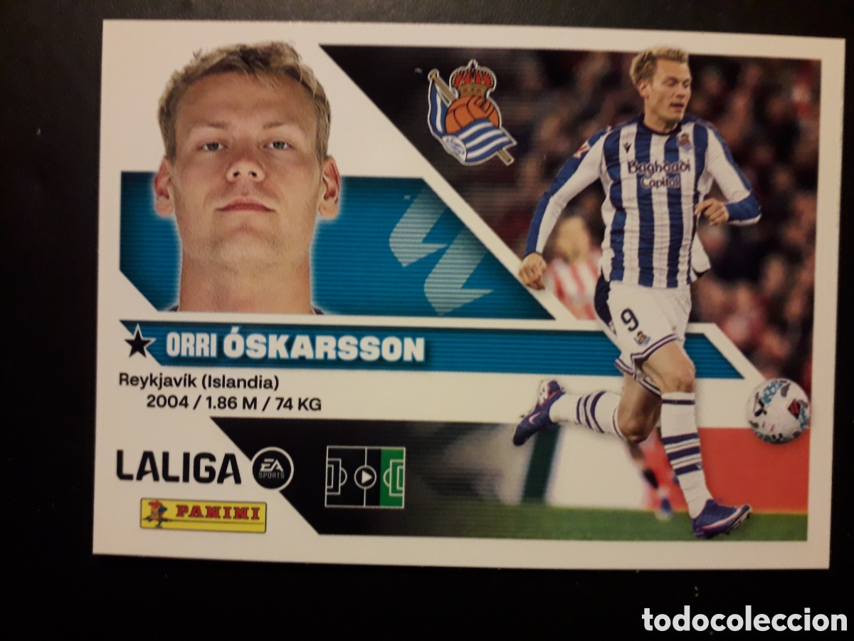 Cromos de f&uacute;tbol: &Oacute;SKARSSON N&deg; 19 ED ESTE 2026 2027 26 27 SIN PEGAR PEDIDO M&Iacute;NIMO 3&euro;