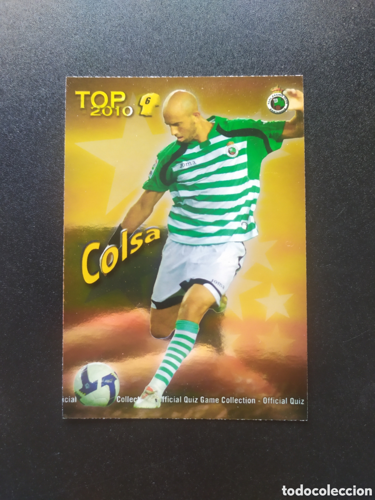 Cromos de f&uacute;tbol: Mundicromo fichas Liga 2009 2010 09 10 Colsa top brillo dorado n&deg; 589 Racing Santander