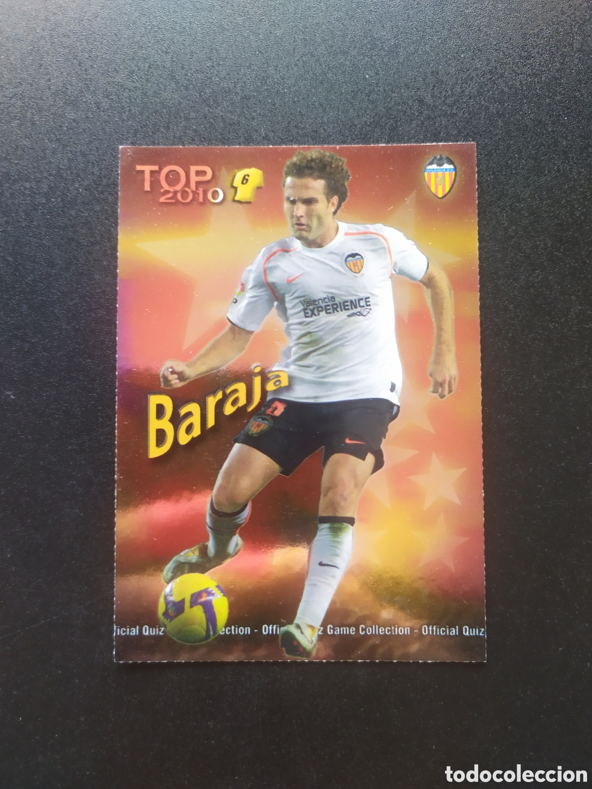 Cromos de f&uacute;tbol: Mundicromo fichas Liga 2009 2010 09 10 Baraja top brillo rojo n&deg; 591 Valencia