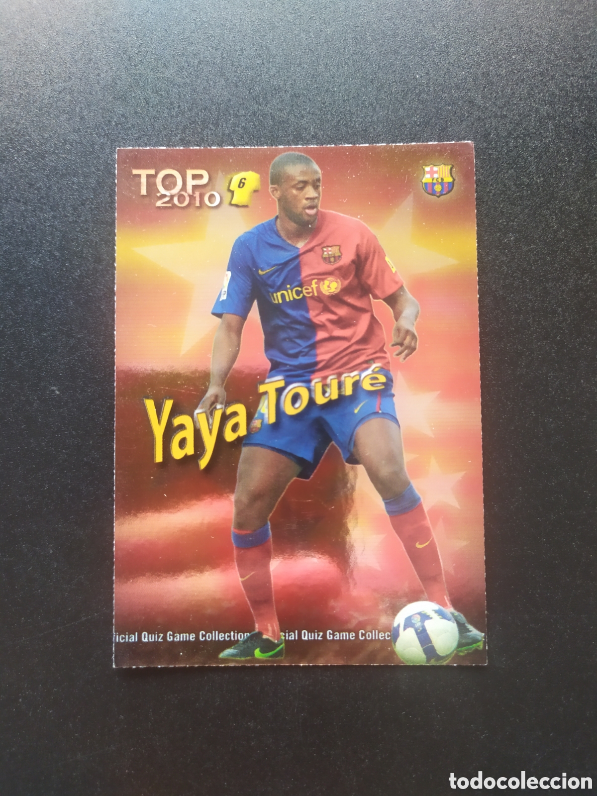 Cromos de f&uacute;tbol: Mundicromo fichas Liga 2009 2010 09 10 Yaya Tour&eacute; top brillo rojo n&deg; 590 Barcelona