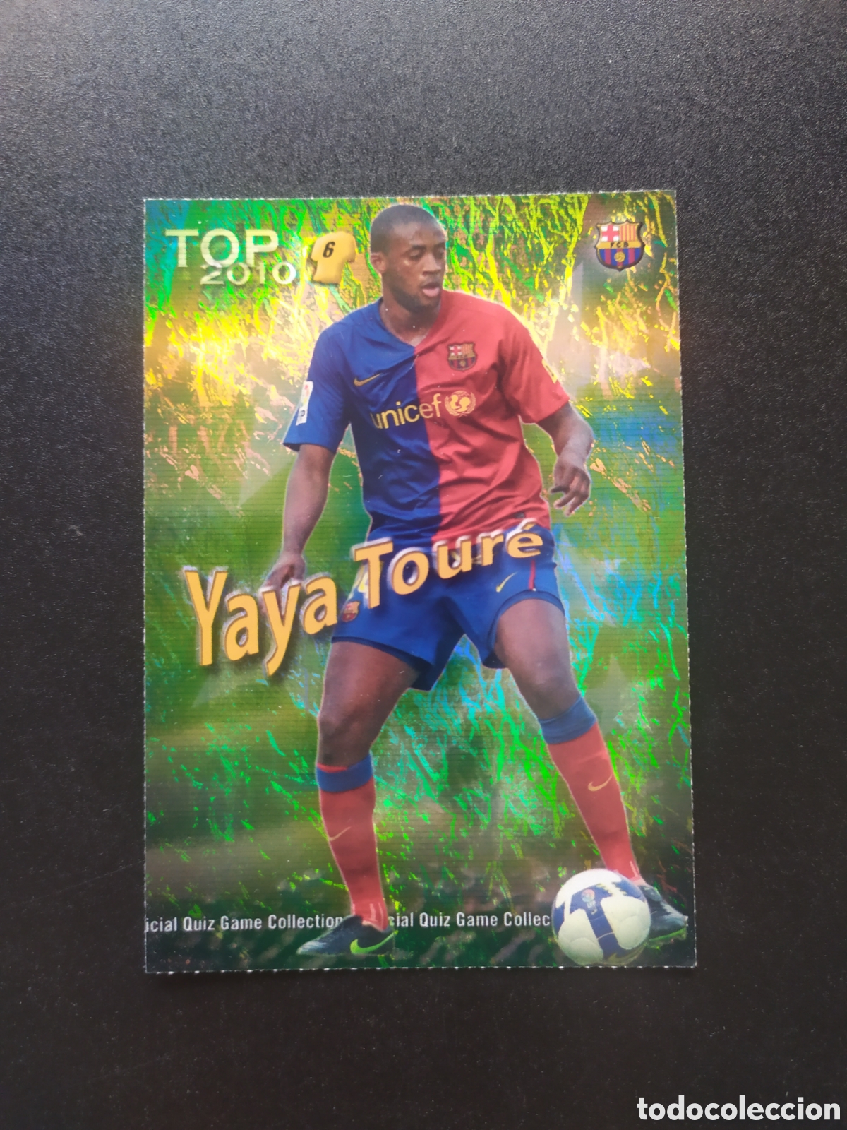 Cromos de f&uacute;tbol: Mundicromo fichas Liga 2009 2010 09 10 Yaya Tour&eacute; top brillo jaspeado n&deg; 590 Barcelona