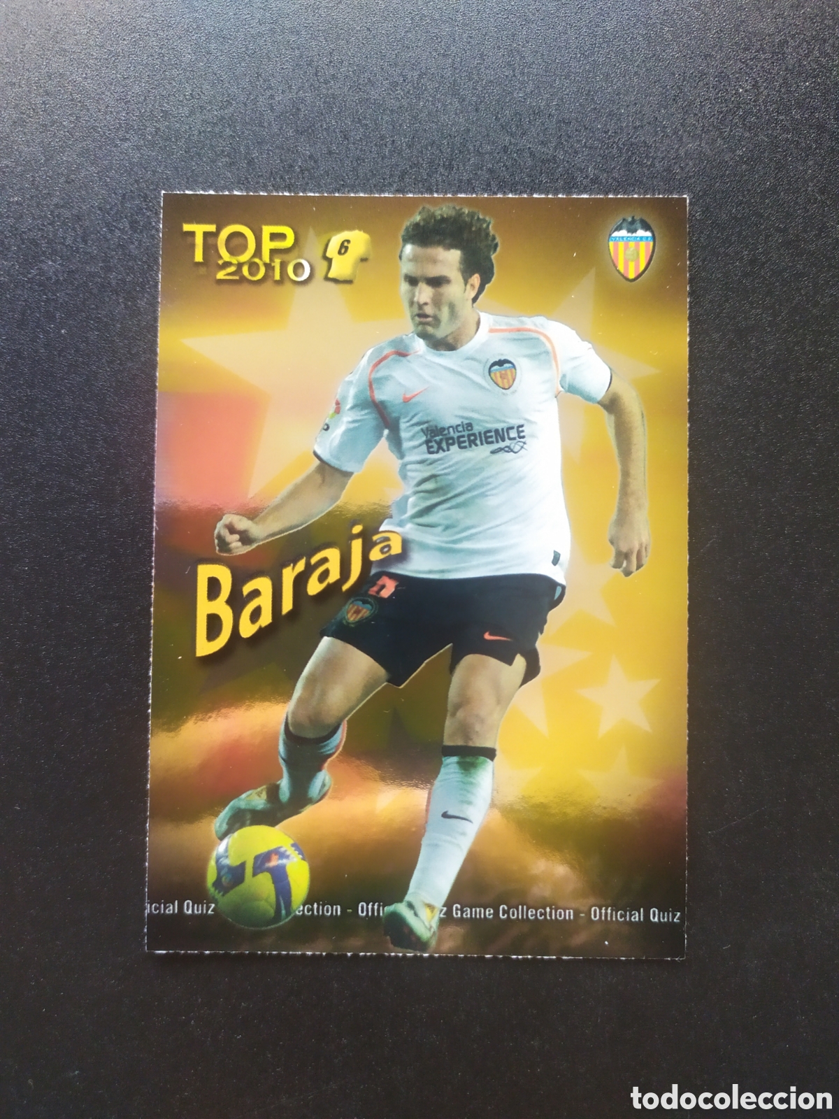 Cromos de f&uacute;tbol: Mundicromo fichas Liga 2009 2010 09 10 Baraja top brillo dorado n&deg; 591 Valencia
