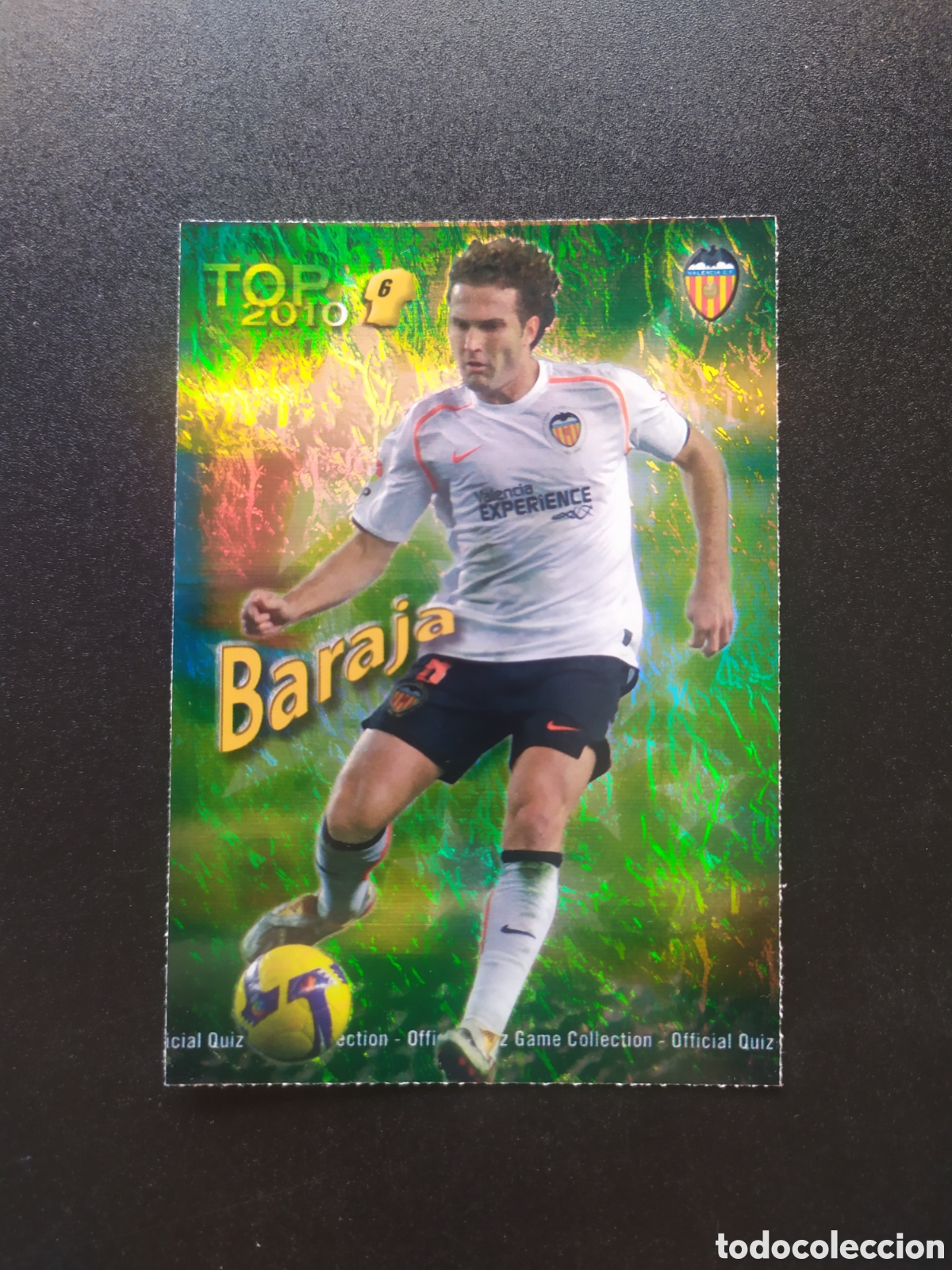 Cromos de f&uacute;tbol: Mundicromo fichas Liga 2009 2010 09 10 Baraja top brillo jaspeado n&deg; 591 Valencia