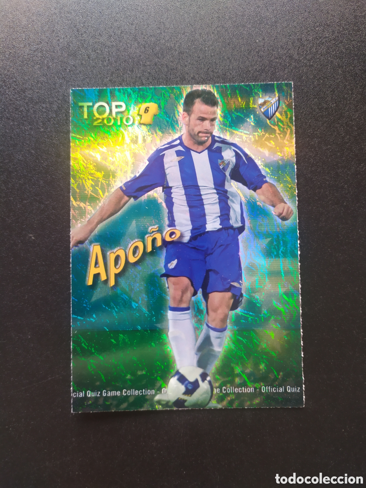 Cromos de f&uacute;tbol: Mundicromo fichas Liga 2009 2010 09 10 Apo&ntilde;o top brillo jaspeado n&deg; 592 M&aacute;laga